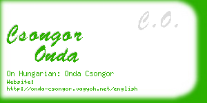 csongor onda business card